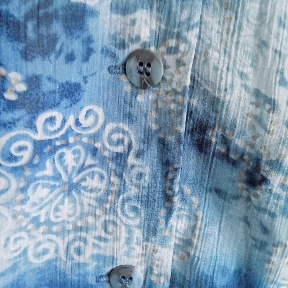 Studio I blue blouse top - Picture 4 of 5